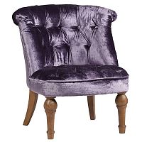 кресло sophie tufted slipper chair вельвет фиолетовое в Сургуте