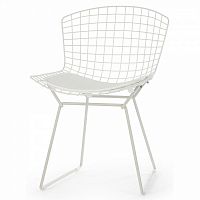 стул bertoia side кожаный standart белый в Сургуте