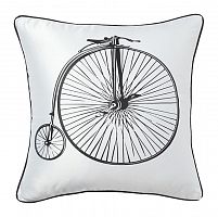 подушка с ретро-велосипедом retro bicycle white в Сургуте