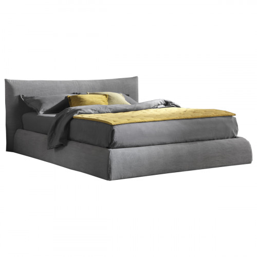 кровать двуспальная 180х200 серая pillow в Сургуте