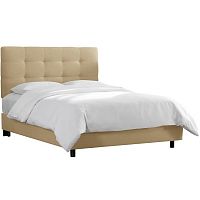 кровать двуспальная 160х200 бежевая alice tufted beige в Сургуте