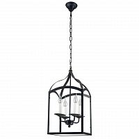 дизайнерская подвесная люстра spot light cage 9500404 черная в Сургуте