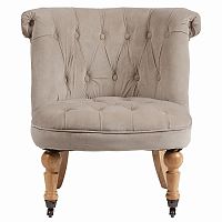 кресло amelie french country chair серо-бежевое в Сургуте