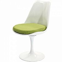 стул eero saarinen style tulip chair зеленая подушка в Сургуте