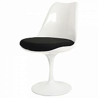 стул eero saarinen style tulip chair черная подушка в Сургуте