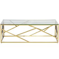 стол журнальный h-bridge gold 120*60*40см золотой в Сургуте