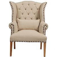 кресло quinn tufted armchair бежевое в Сургуте