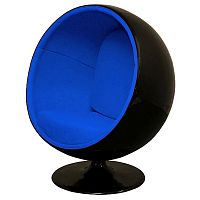 кресло eero ball chair синее с черным в Сургуте